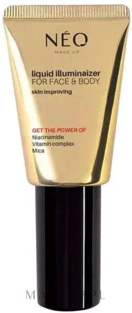 Хайлайтер для лица и тела NEO Make up Liquid Illuminaizer жидкий, с перламутровым сиянием, 20 мл