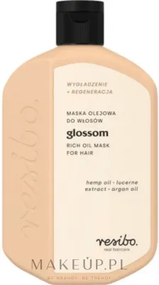 Масляная маска для волос Resibo Glossom питательная, масла винограда, аргана, тыквы, хлопка, экстракты трав, 100 мл