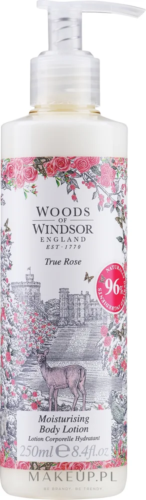 Woods of Windsor True Rose Body Lotion — бальзам для тела с маслом ши и ароматом розы, 250 мл