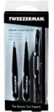 Набор Tweezerman Brow Shaping Set два пинцета и щеточка для бровей — фото 2