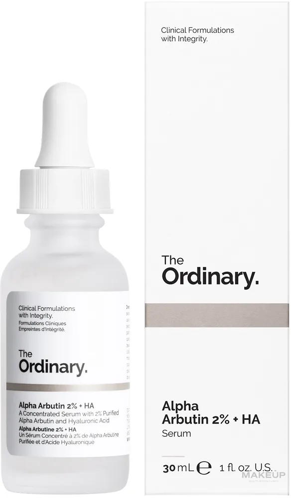 Сыворотка для лица The Ordinary Alpha Arbutin 2% + HA осветляющая увлажняющая 30 мл