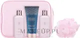 Набор Baylis & Harding Jojoba Vanilla & Almond гель для душа крем-гель лосьон мочалка и косметичка 2x300+200 мл — фото 2