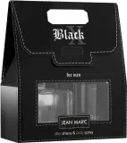 Мужской набор Jean Marc X Black дезодорант-спрей и лосьон после бритья с древесно-восточным ароматом 150+100 мл — фото 1