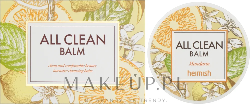Heimish All Clean Balm Mandarin очищающий бальзам для снятия макияжа с мандарином церамидами и папайей 120 мл