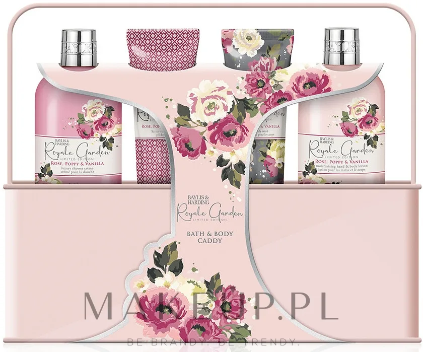 Набор Baylis & Harding Royale Garden Rose Poppy & Vanilla крем для душа 300 мл лосьон 300 мл гель для умывания 125 мл и гель для душа 125 мл