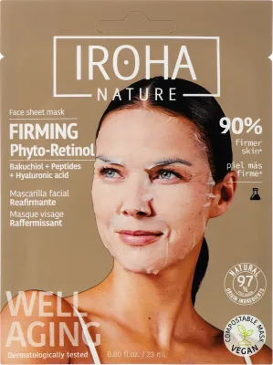 Укрепляющая антивозрастная тканевая маска для лица Iroha Nature Firming & Anti-Age Face Sheet Mask