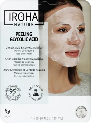 Очищающая тканевая маска-пилинг для лица Iroha Nature Glow Peeling Face Sheet Mask