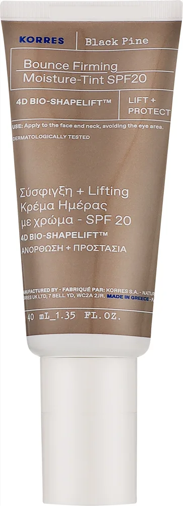 Крем для лица тонирующий Korres Black Pine SPF20 тонус 40 мл