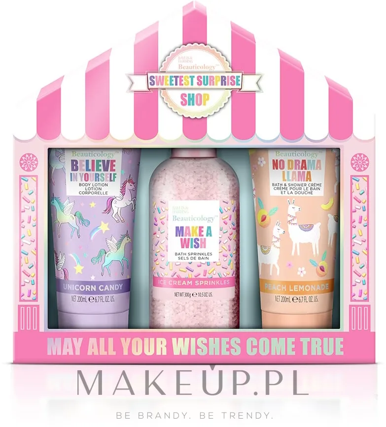 Набор Baylis & Harding Beauticology Sprinkles крем для душа и ванны 200 мл лосьон для тела 200 мл и соль для ванны 300 г