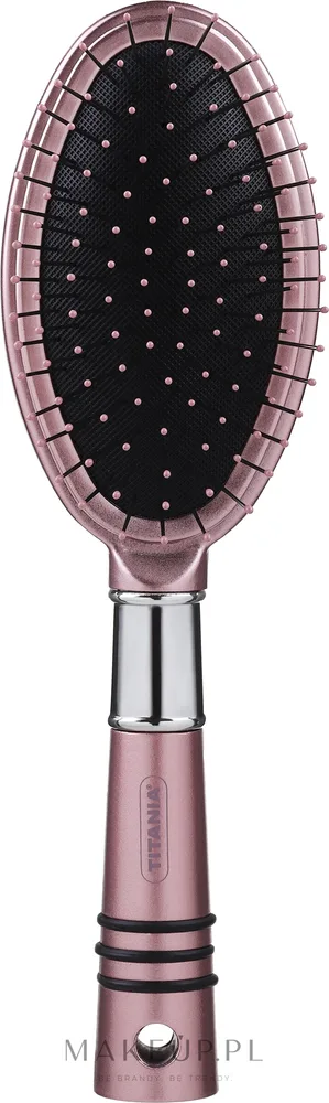 Массажная щётка для волос Titania Metallic овальная розовый