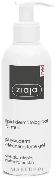 Очищающий гель для лица и тела Ziaja Med Lipid Physioderm с пантенолом и витамином E для чувствительной кожи 200 мл