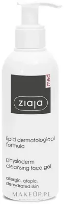 Очищающий гель для лица и тела Ziaja Med Lipid Physioderm с пантенолом и витамином E для чувствительной кожи 200 мл