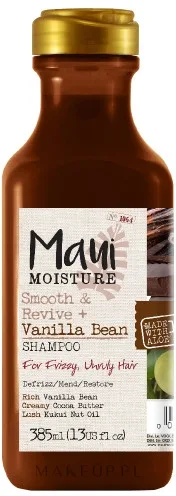 Разглаживающий шампунь Maui Moisture Vanilla Bean с алоэ вера, для кудрявых и непослушных волос, 385 мл