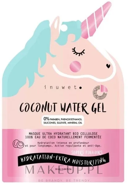 Увлажняющая гелевая маска для лица с кокосовой водой Inuwet Coconut Water Gel Extra Moisturizing Face Mask