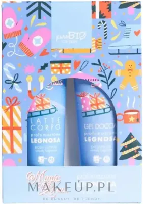 PuroBio Cosmetics PuroBio Cosmetics Magic Xmas Woody Fragrance (sh/gel/150 мл + b/lot/150 мл) - Набор PuroBio Magic Xmas гель для душа и лосьон для тела с календулой и ромашкой древесный аромат 2x150 мл