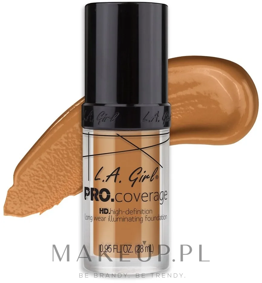 Тональная основа L.A. Girl PRO Coverage HD Foundation кроющая стойкая, 28 мл, оттенок GLM647 - Warm Beige