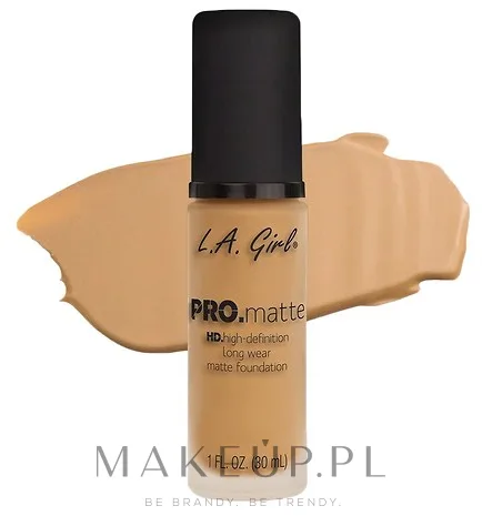 Тональная основа L.A. Girl Pro.Matte Foundation матирующая стойкая, 30 мл, оттенок GLM674 - Natural