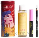 PuroBio Cosmetics Zestaw - Набор для глаз PuroBio Red Box тушь карандаш и средство для снятия макияжа с воском карнаубы 8 мл+1.3 г+100 мл — фото 1