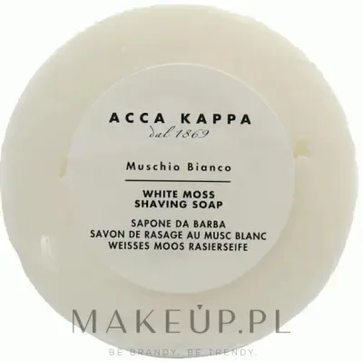 Мыло для бритья Acca Kappa White Moss с белым мускусом, сменный блок, 100 г