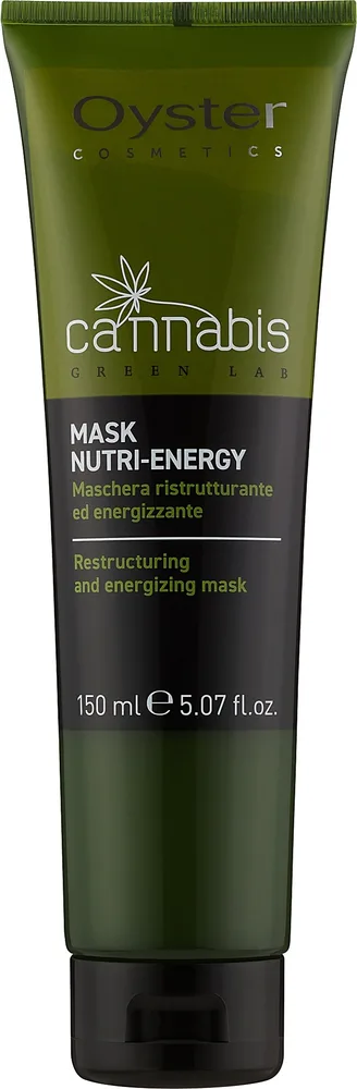 Oyster Cosmetics Oyster Cosmetics Cannabis Green Lab Mask Nutri-Energy - Маска для волос Oyster Green Lab ревитализирующая, растительное масло семян, для сухих и повреждённых, себорегуляция, 150 мл