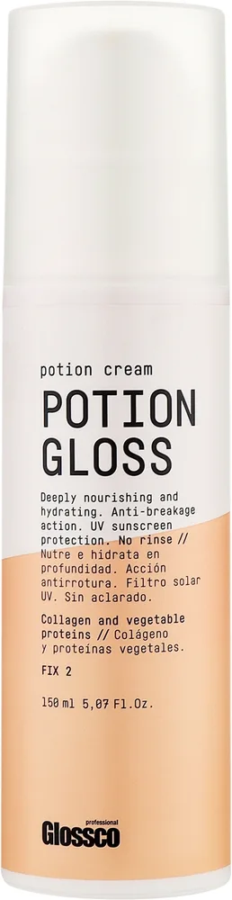 Крем для волос Glossco Potion Gloss текстурирующий, с коллагеном и шёлком, термозащита, 150 мл