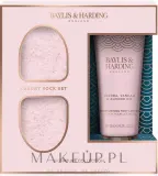 Baylis & Harding Baylis & Harding Jojoba, Vanilla & Almond Oil Foot Set (f/lot/125 мл + socks/2pcs) - Набор для ухода за стопами Baylis and Harding Jojoba, Vanilla and Almond Oil Foot Set: лосьон для ног 125 мл и носки, 2 шт — фото 1