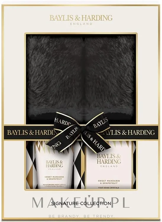 Набор для ног Baylis & Harding Sweet Mandarin & Grapefruit лосьон соль для ванночки и тапочки 140 мл+100 г