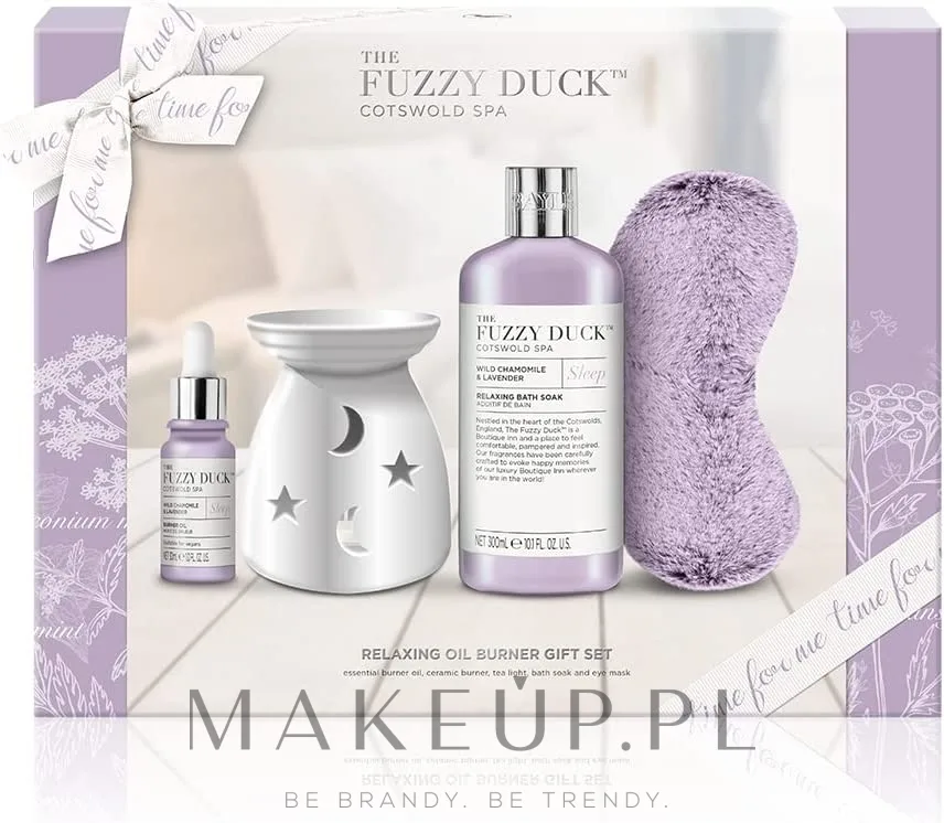 Набор Baylis & Harding The Fuzzy Duck Cotswold Spa Sleep пена для ванны 300 мл лавандовое масло 30 мл керамическая аромалампа и маска для сна