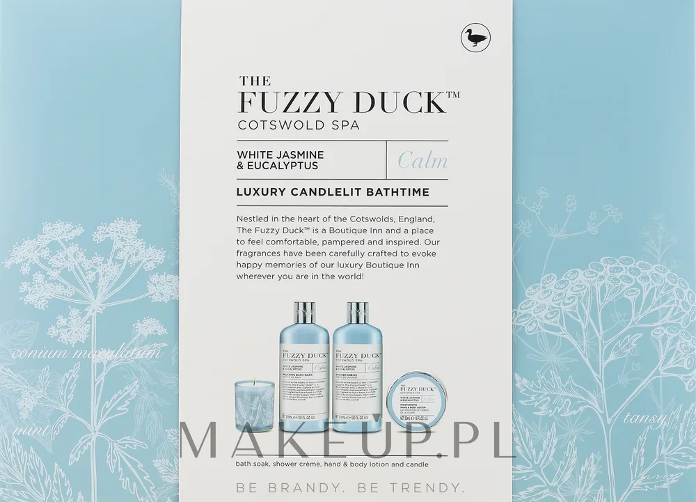 Набор Baylis & Harding Fuzzy Duck крем для душа лосьон соль для ванны и свеча с жасмином и эвкалиптом 300+50+300 мл