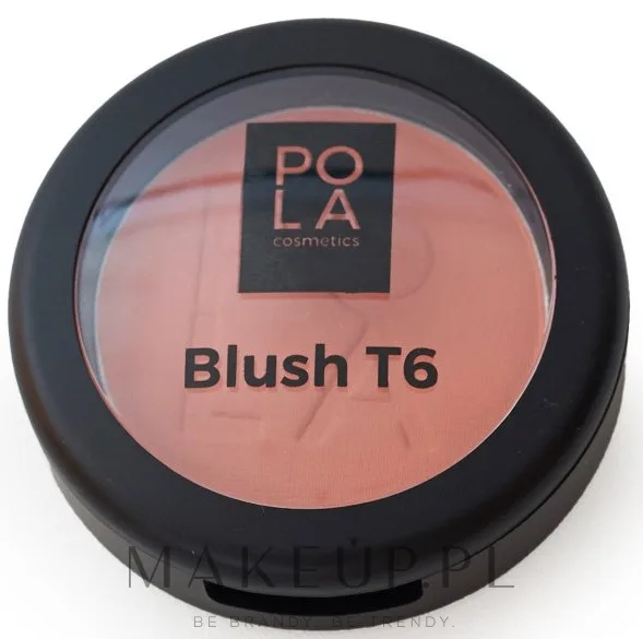 Pola Cosmetics Blush румяна для лица компактные пигментированные для скульптурирования и естественного румянца T6 5.8 г