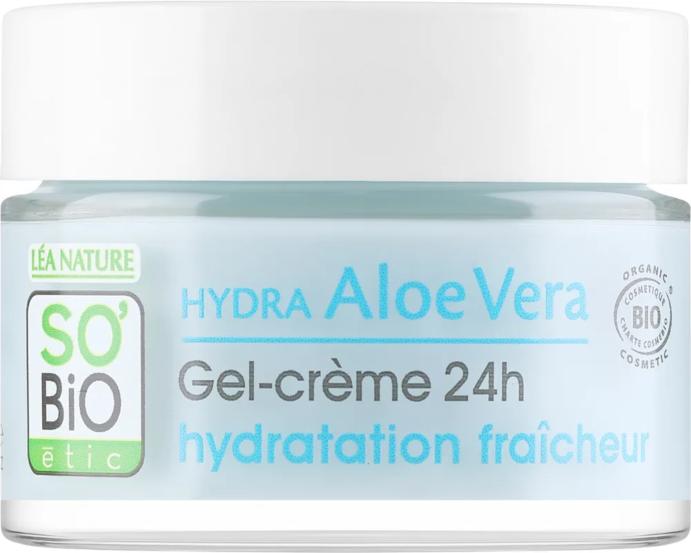 Крем-гель для лица So'Bio Etic 24H Moisture с алоэ и гиалуроновой кислотой увлажняющий 50 мл