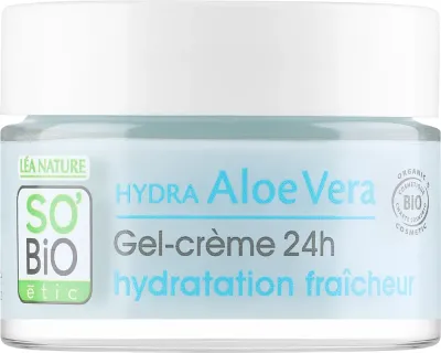 Крем-гель для лица So'Bio Etic 24H Moisture с алоэ и гиалуроновой кислотой увлажняющий 50 мл