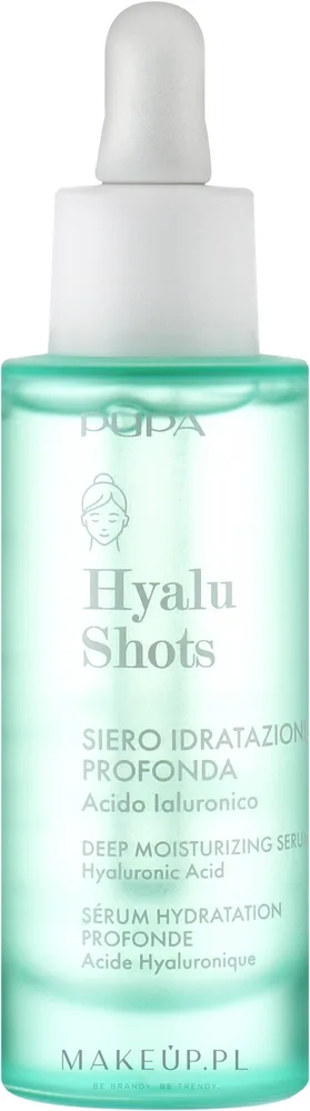 Сыворотка Pupa Hyalu Shots Deep Hydration с гиалуроновой кислотой и глюкозамином 30 мл