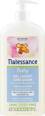 Органический гель для мытья тела и волос Natessance Baby без мыла, 500 мл