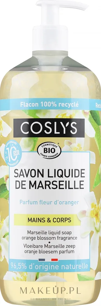 Жидкое мыло для рук Coslys Pure Tradition с цветком апельсина, 1000 мл