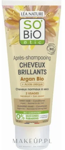 So'Bio Etic Organic Argan Shiny Hair Conditioner — органический кондиционер для волос с маслом арганы, 200 мл