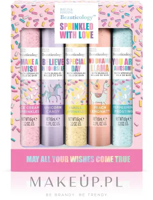 Набор Baylis & Harding Sprinkled With Love пена для ванны 2 x 65 мл и жемчужины для ванны 3 x 65 г