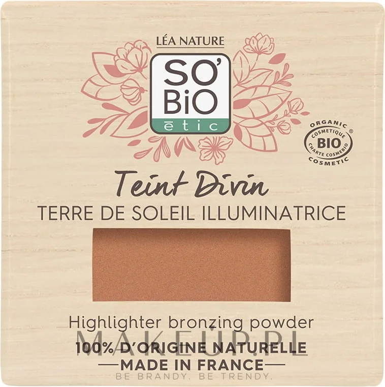 Бронзирующая пудра So'Bio Etic Teint Divin Highlighter Bronzing с сиянием, 8 г