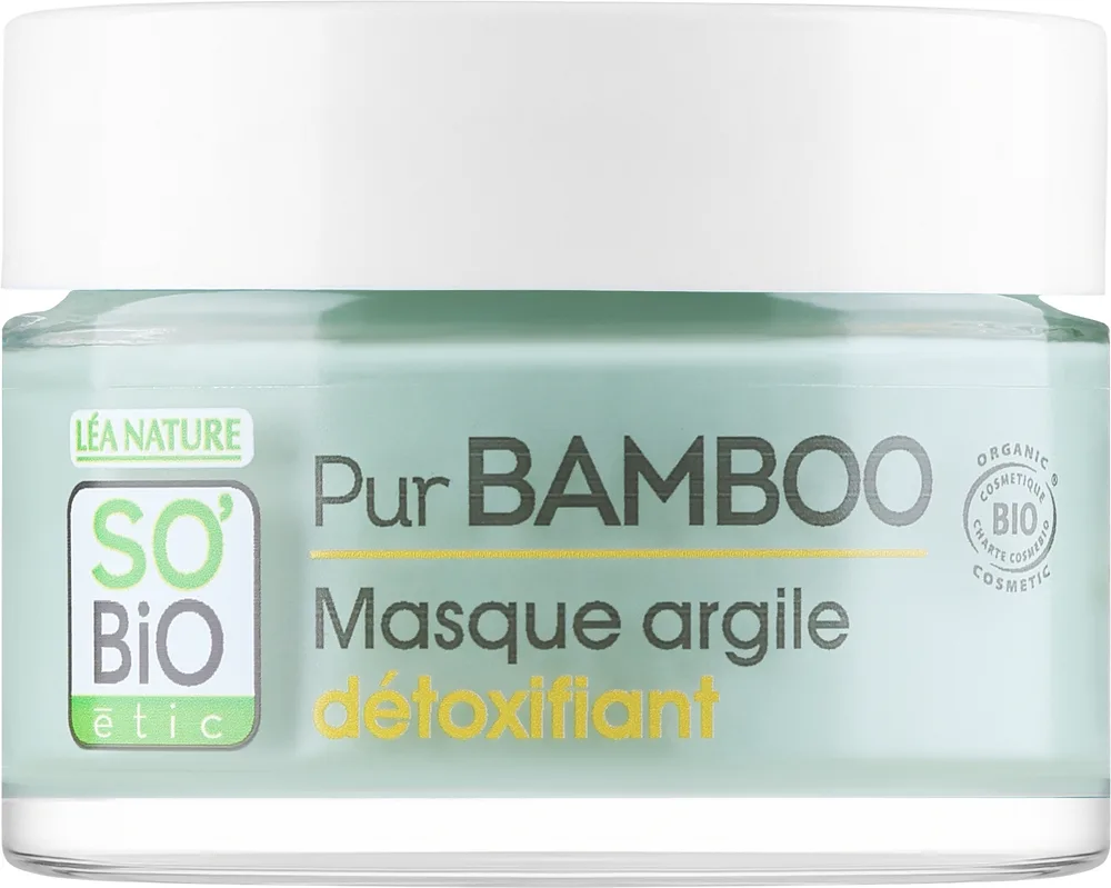 Детокс-маска для лица с бамбуком и белой глиной So'Bio Etic Pur Bamboo Detoxifying Clay Facial Mask