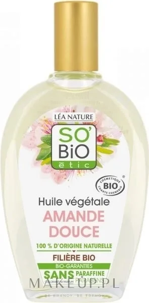 Органическое масло сладкого миндаля So'Bio Etic для тела лица и волос