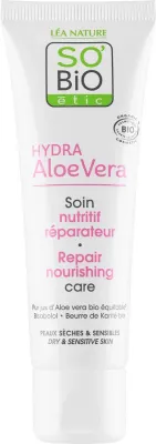 Гель для лица So'Bio Etic Hydra Aloe Vera для чувствительной и сухой кожи, с алоэ вера, 50 мл