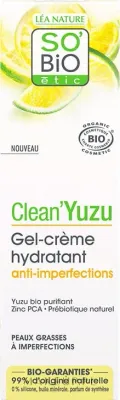 Крем-гель для лица So'Bio Etic Clean'Yuzu с юдзу для проблемной кожи 40 мл