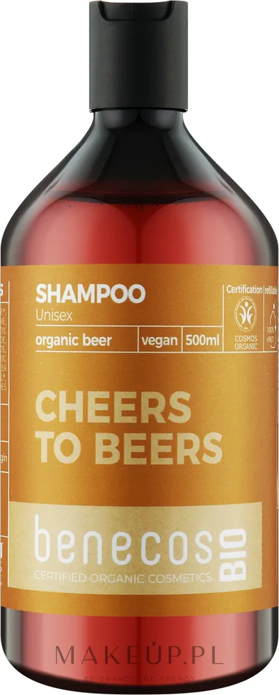 Benecos Unisex Organic Beer Shampoo — унисекс-шампунь с пивом и органическими экстрактами, 500 мл