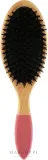 Деревянная щётка для волос Inter-Vion Wooden Line Brush 498639 натуральная и нейлоновая щетина — фото 1