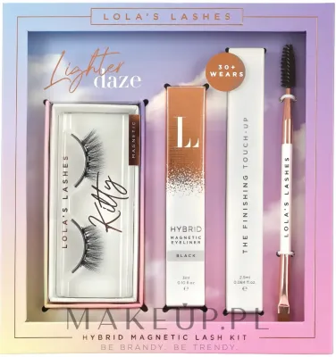 Набор Lola's Lashes Kitty Hybrid Magnetic магнитная подводка 3 мл ремувер 2.5 мл и магнитные ресницы
