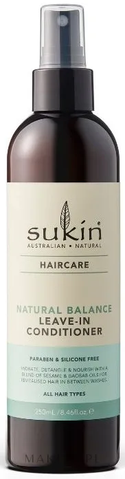 Несмываемый кондиционер-спрей Sukin Natural Balance для волос, 250 мл