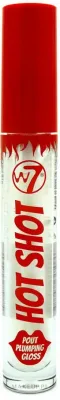 Блеск для губ W7 Hot Shot Plumping Gloss с эффектом объёма, глянцевый, 2,5 мл
