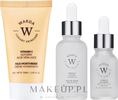Набор Warda Glowing Glory Vitamin C сыворотка для области вокруг глаз 15 мл масло-сыворотка 30 мл и крем для лица 50 мл