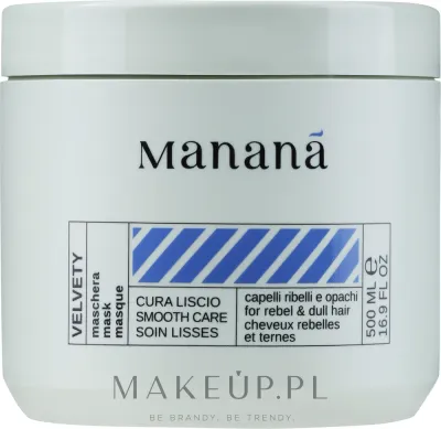 Маска для непослушных волос Manana Velvety разглаживающая, аргановое масло, масло какао, белая глина, овёс, 250 мл