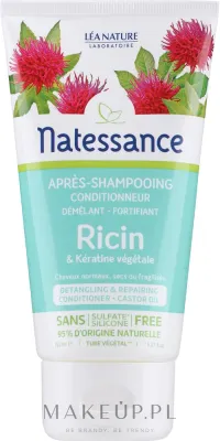 Кондиционер для волос Natessance с касторовым маслом и растительным кератином для сухих волос 150 мл